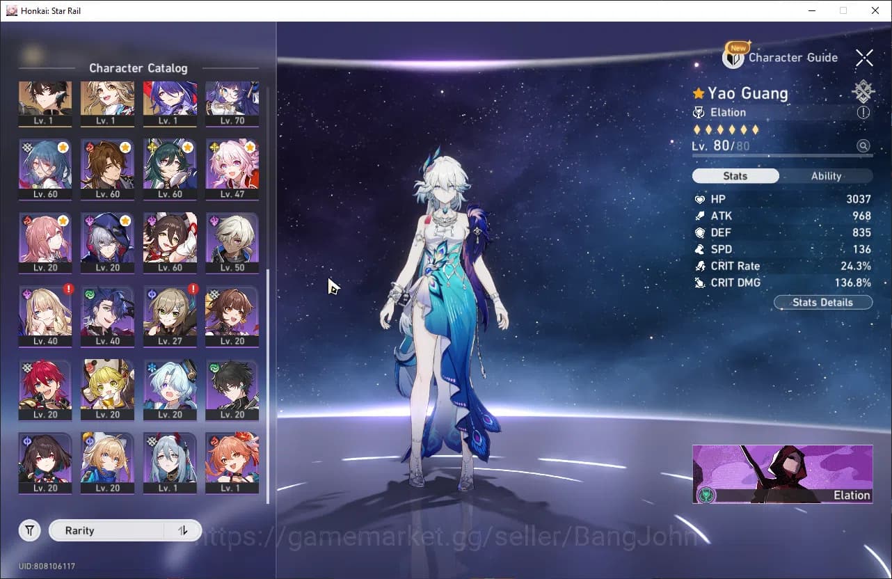 Honkai Star Rail Accounts ASIA|TL 68|11 limit|Firefly,YaoGuang,Acheron,TheHe image 3