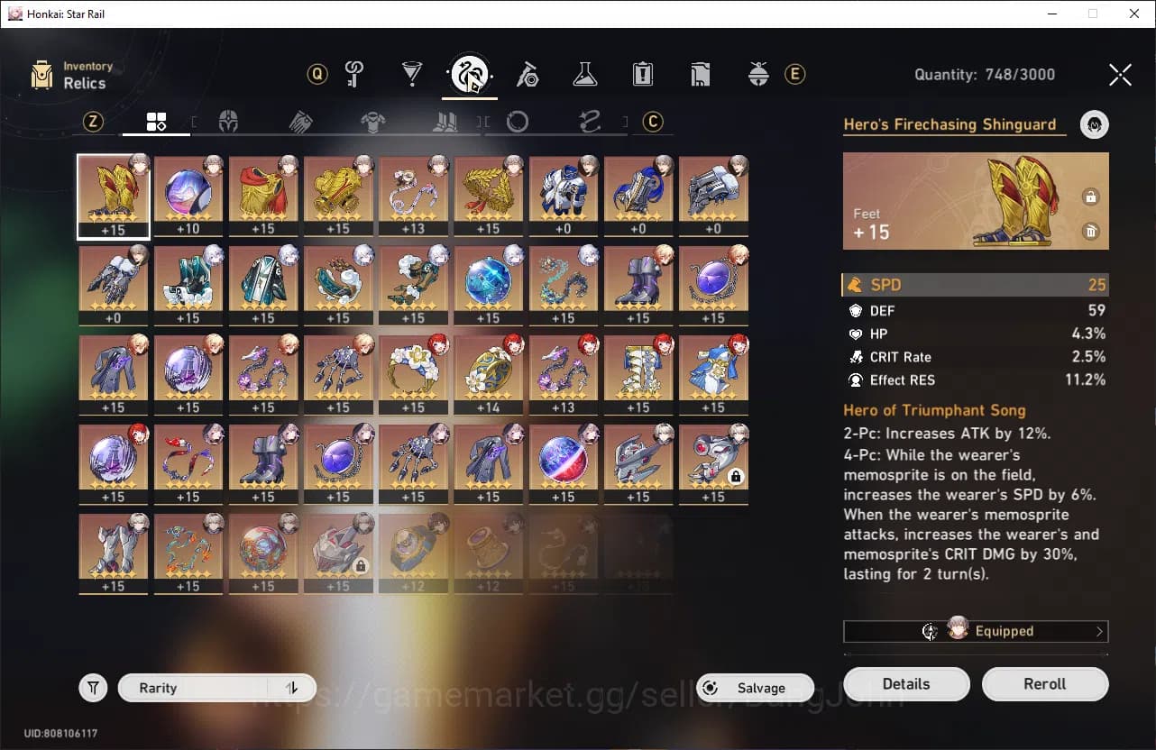 Honkai Star Rail Accounts ASIA|TL 68|11 limit|Firefly,YaoGuang,Acheron,TheHe image 5