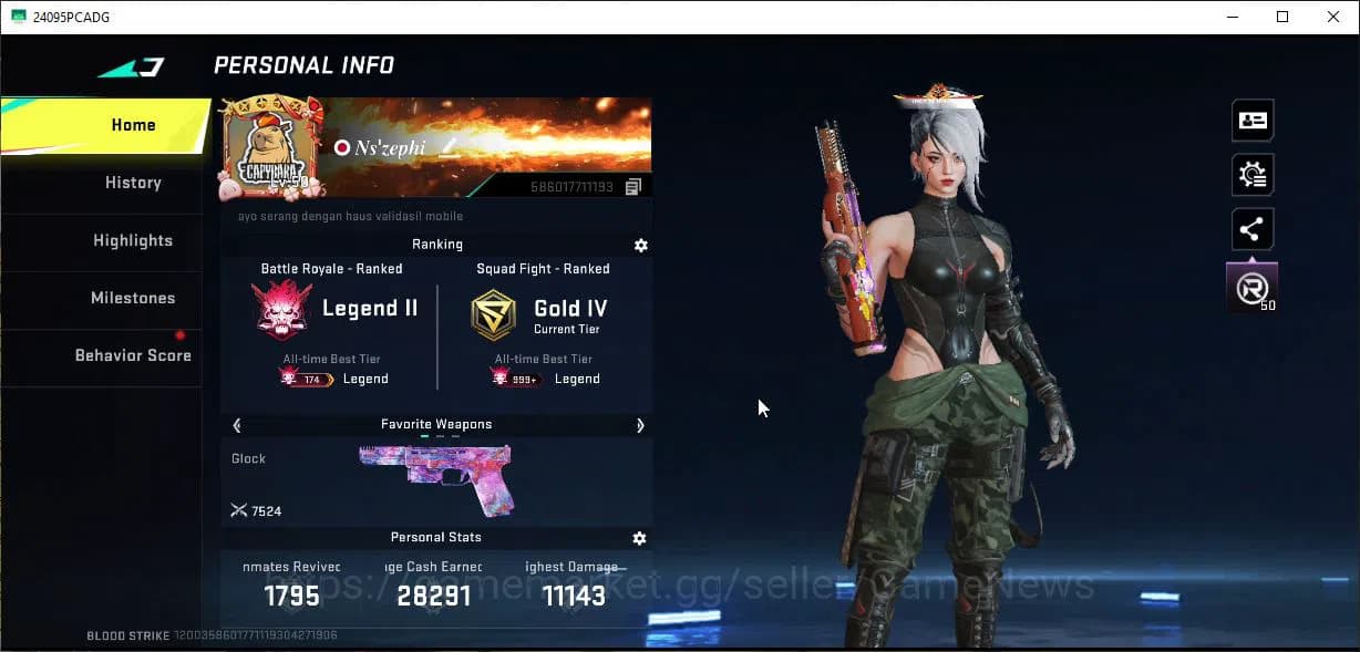 Blood Strike Accounts ASIA|EVO(FAL)+2Mele(Starfall,Butterfly)+Colab AOT( image 1