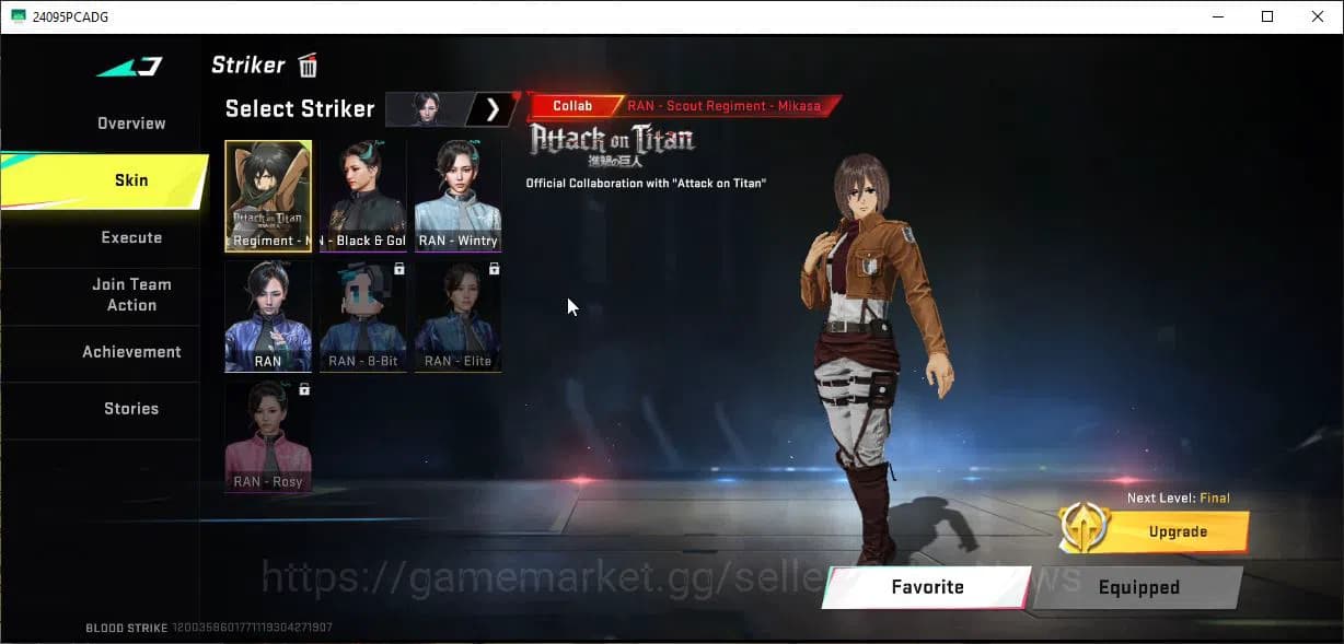 Blood Strike Accounts ASIA|EVO(FAL)+2Mele(Starfall,Butterfly)+Colab AOT( image 2