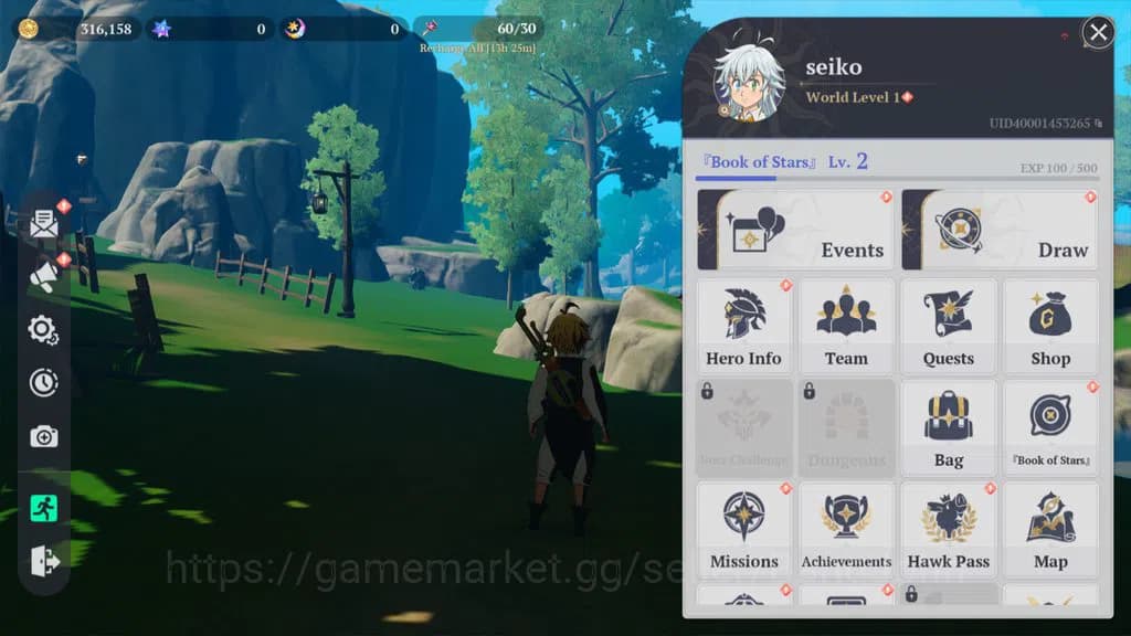 The Seven Deadly Sins: Origin Accounts EUROPE | Fresh Starter Lvl 2 |3 SSR| Meliodas, Dia image 1