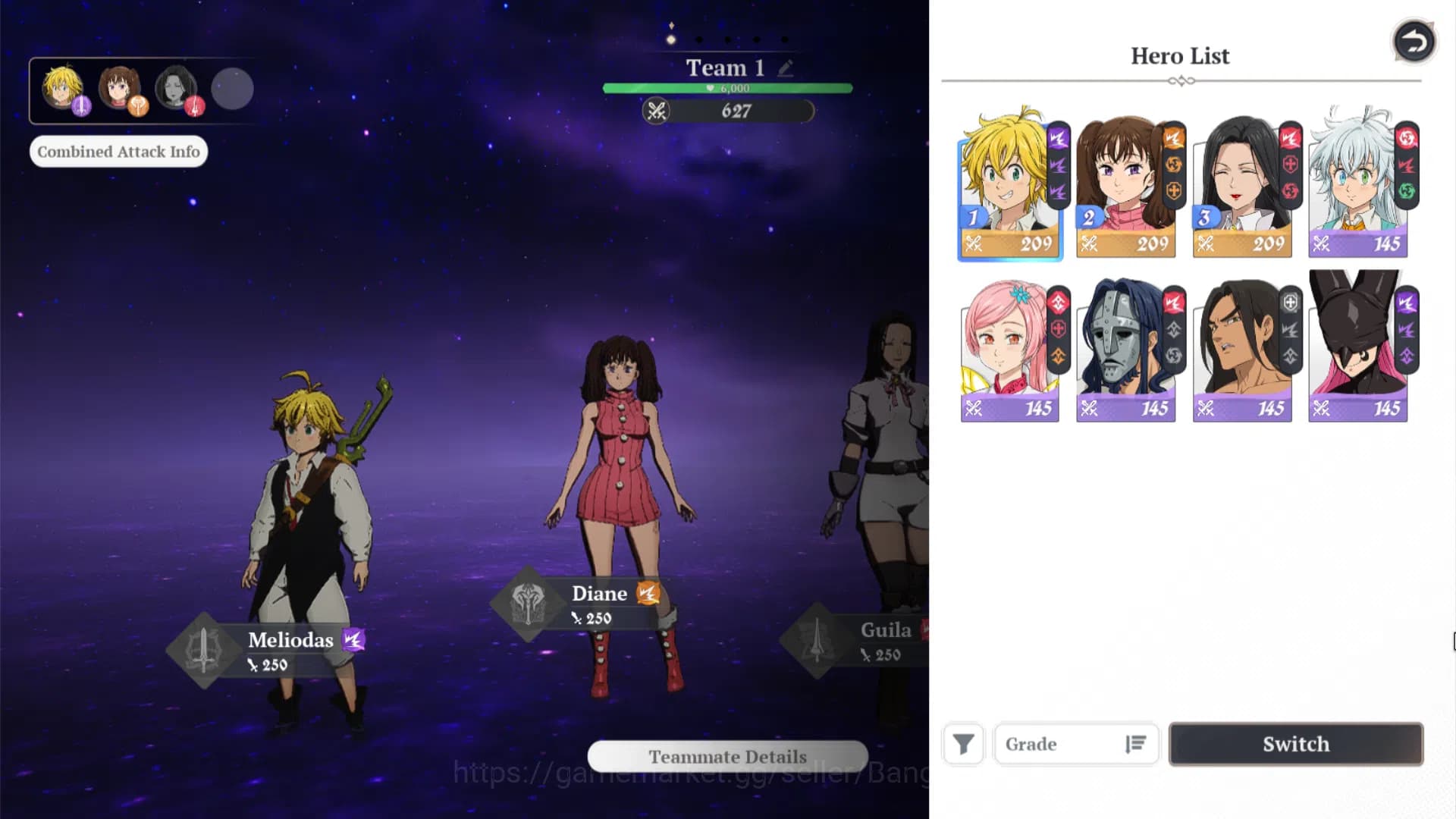 The Seven Deadly Sins: Origin Accounts EUROPE | Fresh Starter Lvl 2 |3 SSR| Meliodas, Dia image 8