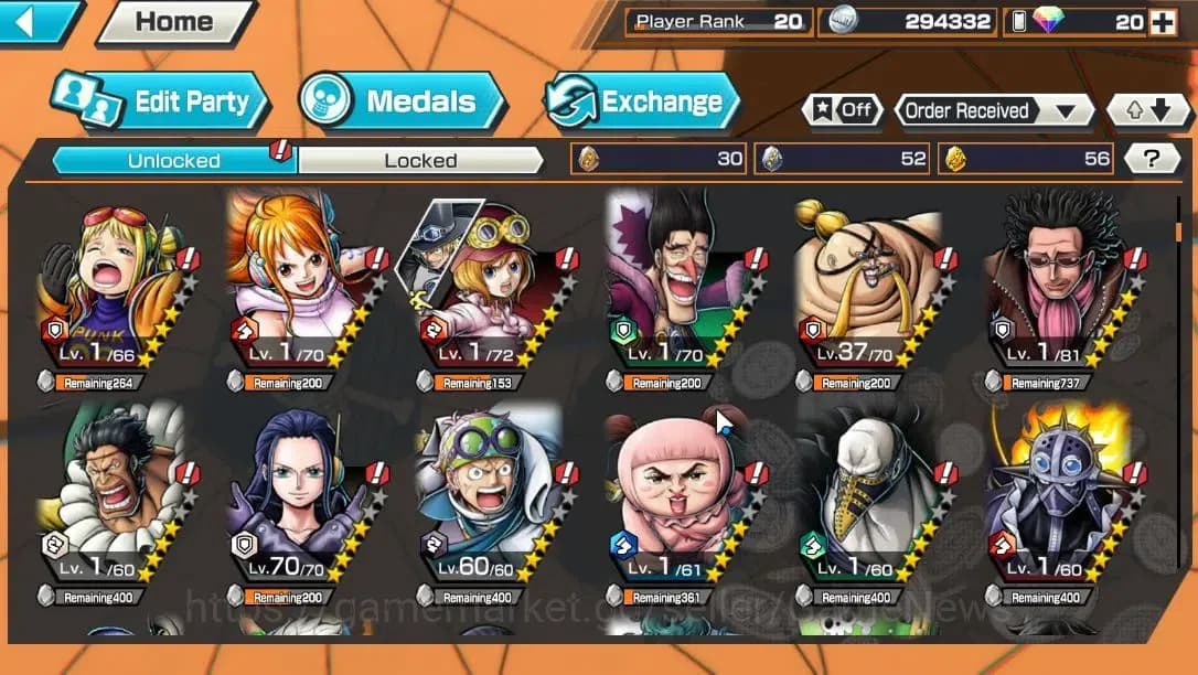 One Piece Bounty Rush Accounts Global|6EX|LH Garp,TSCA Kaido,FE Sabo,WI Trfalgar image 7