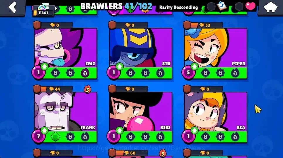 Brawl Stars Accounts 11807 Trophy|41 Brawlers 3 Max|2 Legend [Spike,Cor image 11