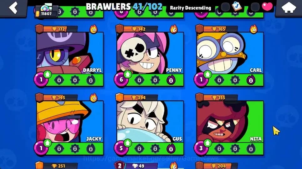 Brawl Stars Accounts 11807 Trophy|41 Brawlers 3 Max|2 Legend [Spike,Cor image 14