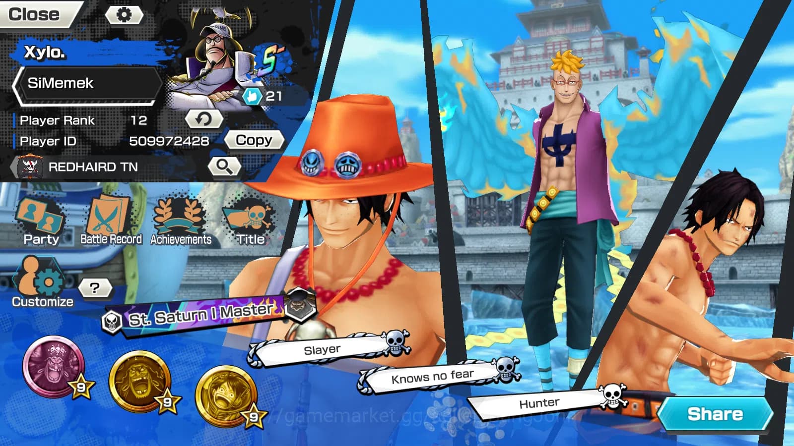 One Piece Bounty Rush Accounts Global |5 EX |Rank 12| Borsalino, Zephyr, 4emperor image 1