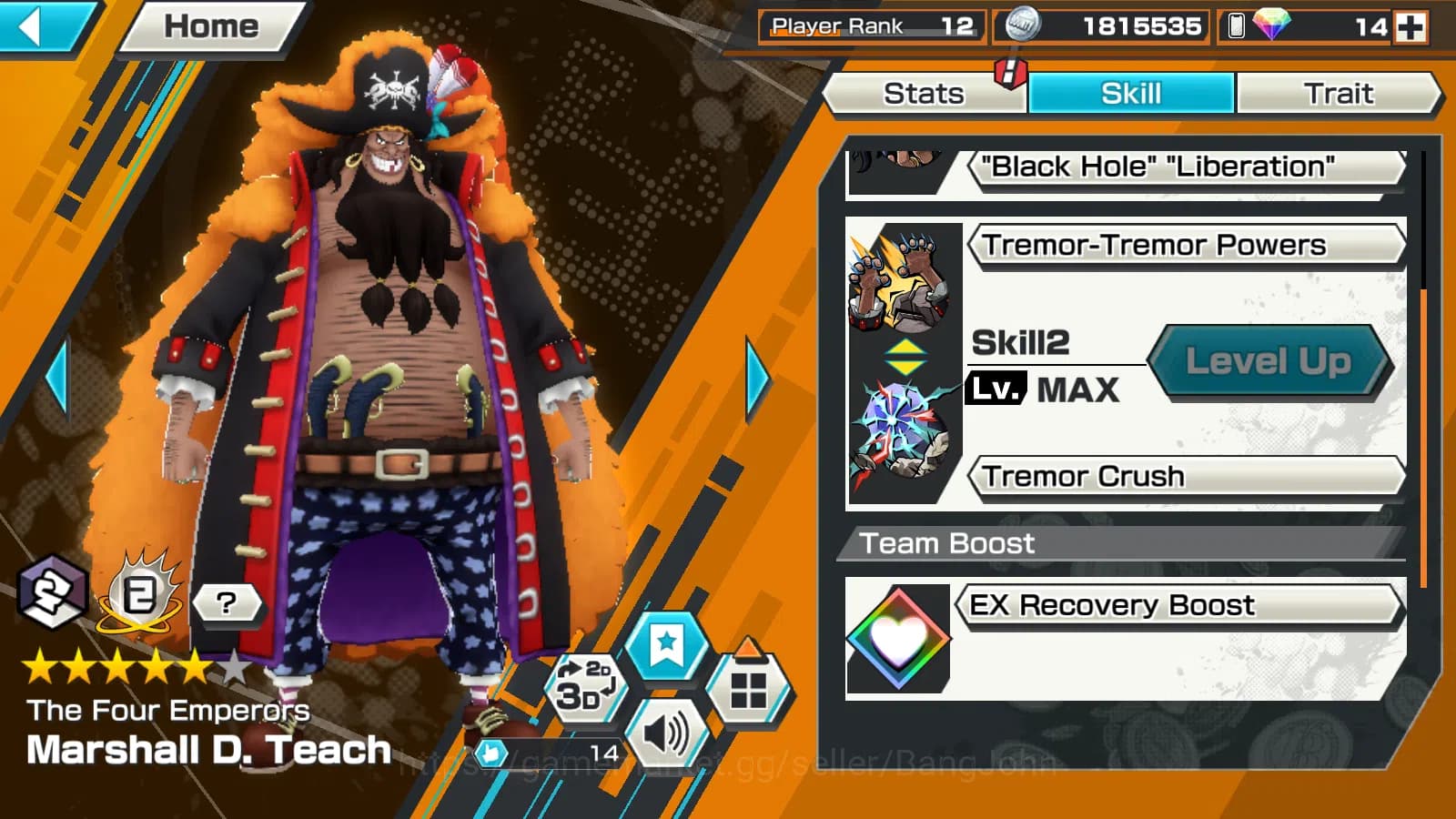 One Piece Bounty Rush Accounts Global |5 EX |Rank 12| Borsalino, Zephyr, 4emperor image 4