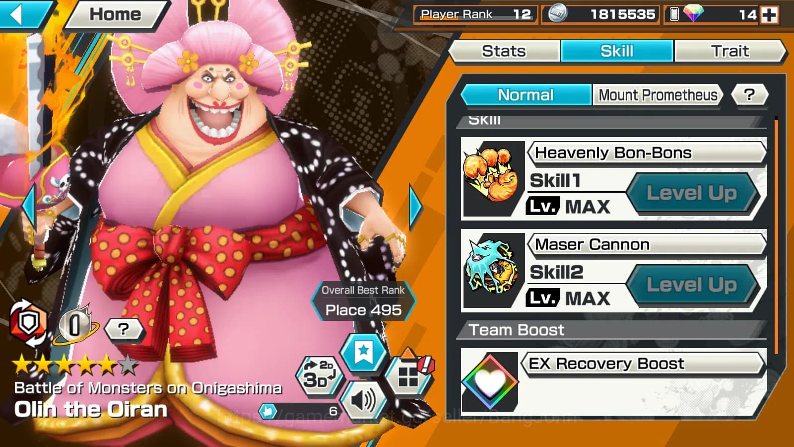 One Piece Bounty Rush Accounts Global |5 EX |Rank 12| Borsalino, Zephyr, 4emperor image 5