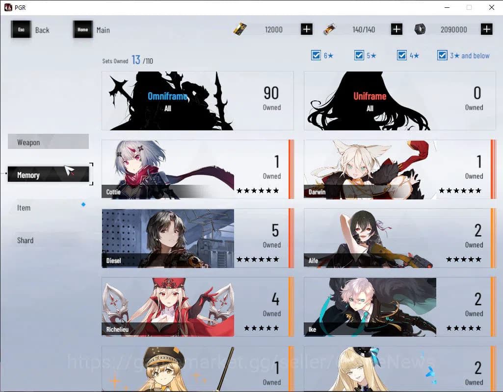 Punishing: Gray Raven Accounts EU | Lv 41 | Ready Gacha | 12K BC+2,6K YC+7,4K Blu image 4