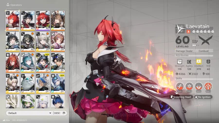 Arknights: Endfield Accounts ASIA | Laevatain, gilberta, Ardelia, ember, tang t image 1