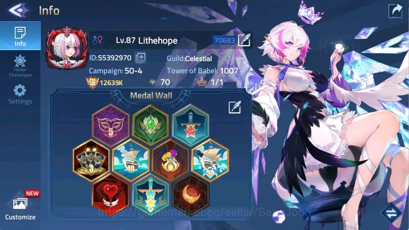 Mobile Legends: Adventure Accounts SERVER 70683|LVL 87|12639K POWER| 5 AWAKEN | 1UR H image 1