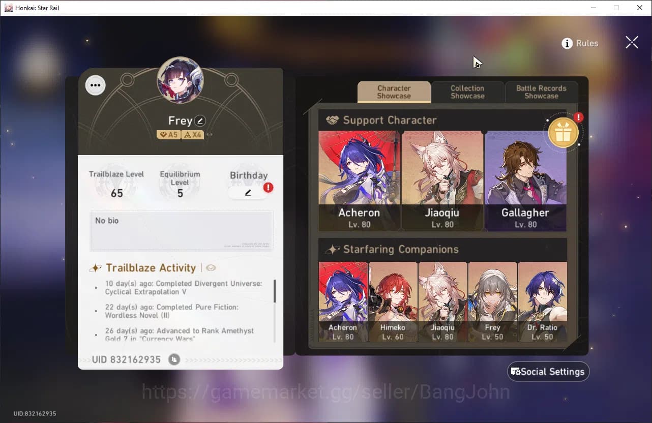 Honkai Star Rail Accounts ASIA | TL 65 | 12 Limit | 3 Golden Ticket | Hysile image 12
