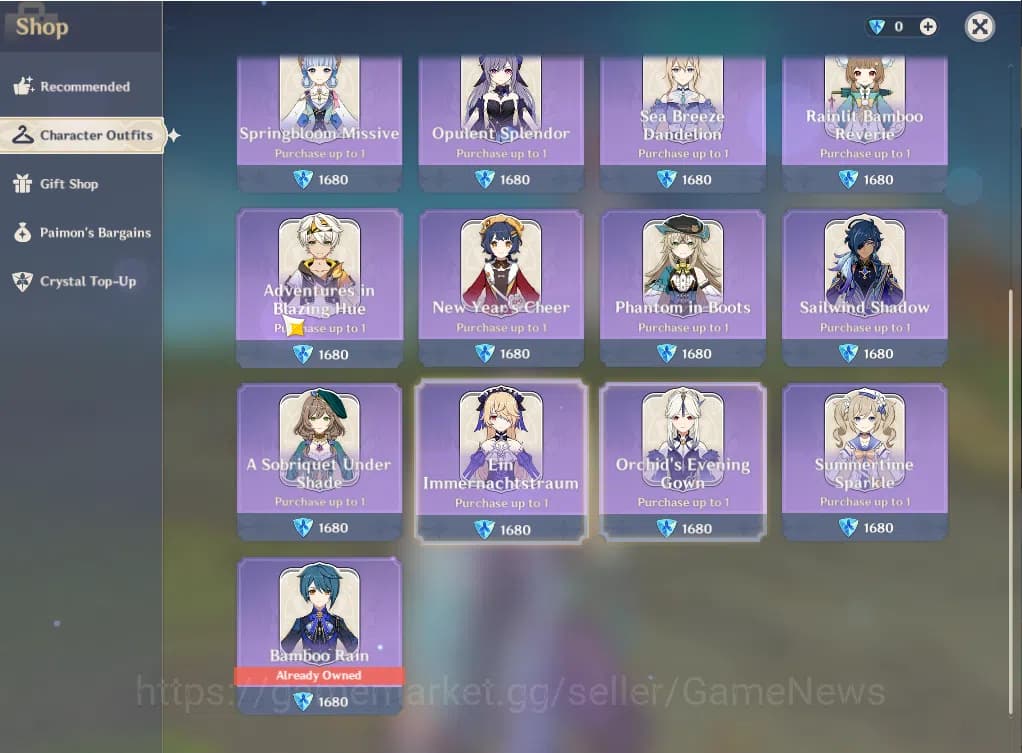 Genshin Impact Accounts ASIA|AR44|6 Limited+2(*4Character)|Furina,Raiden,Z image 12