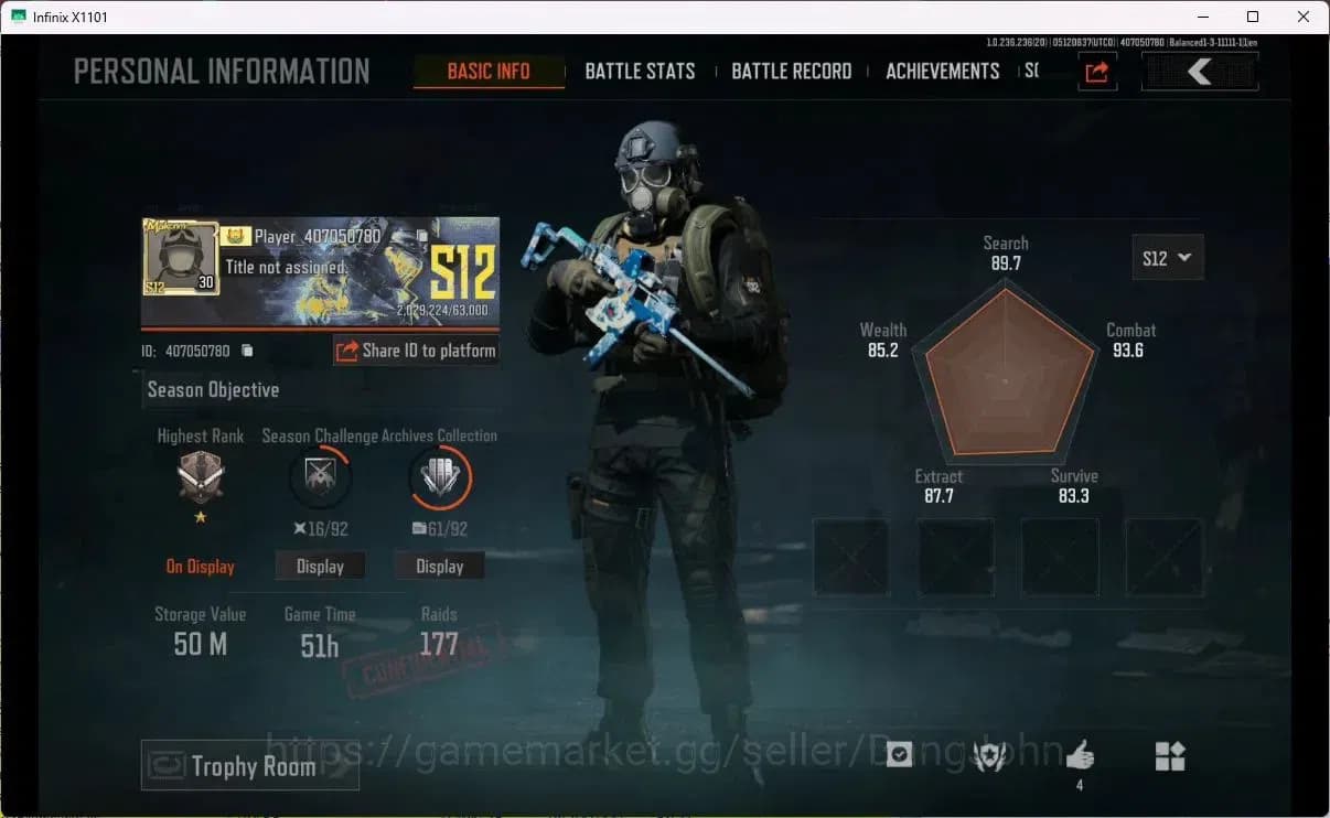 Arena Breakout Accounts MOBILE Lvl 30 |SV 50M|CV 22,6M|MORE SKIN,DECREE LR image 1