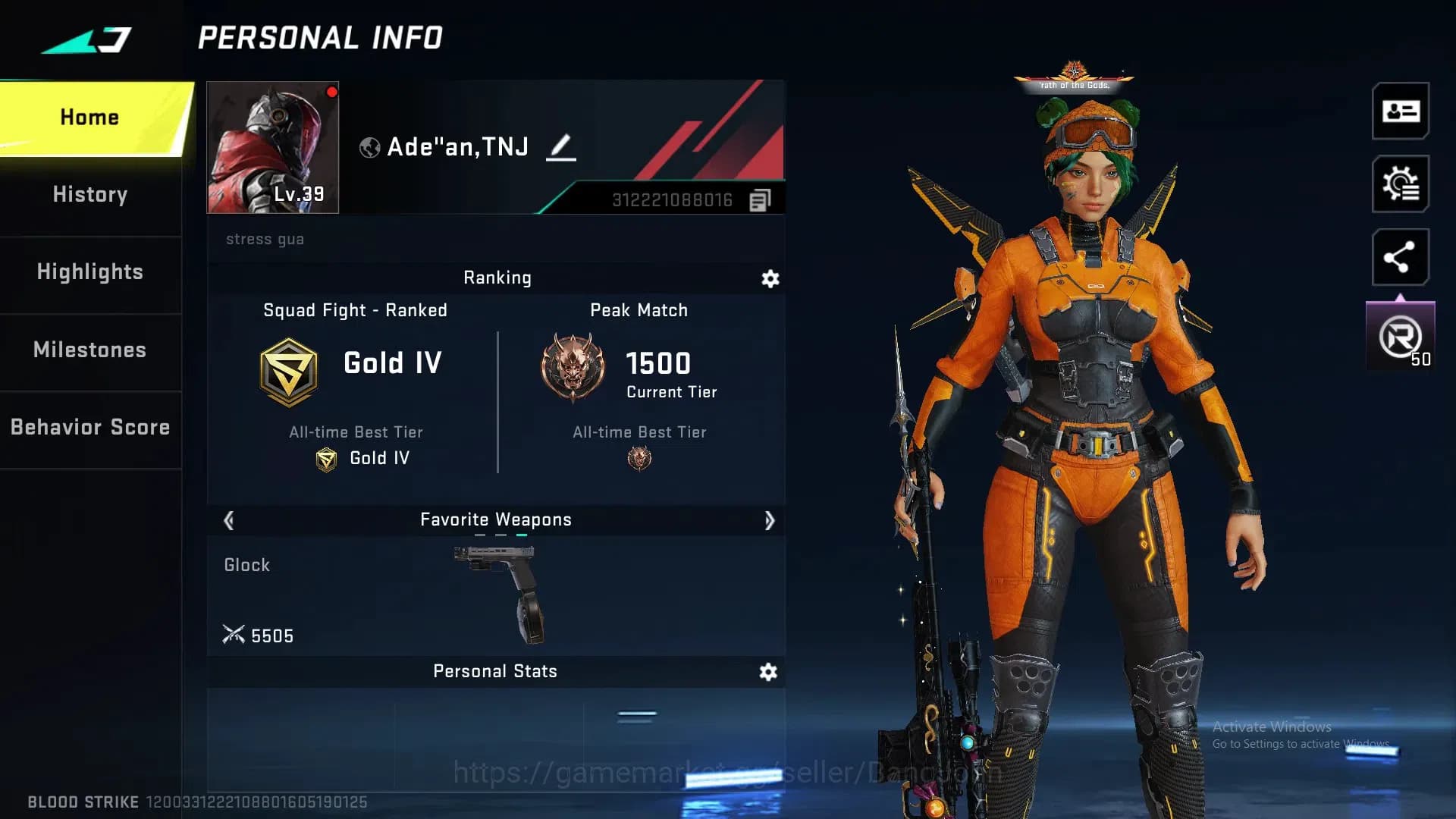 Blood Strike Accounts ASIA | ETERNAL Desert Eagle Scorpius|3 7DS: QBZ95, image 15