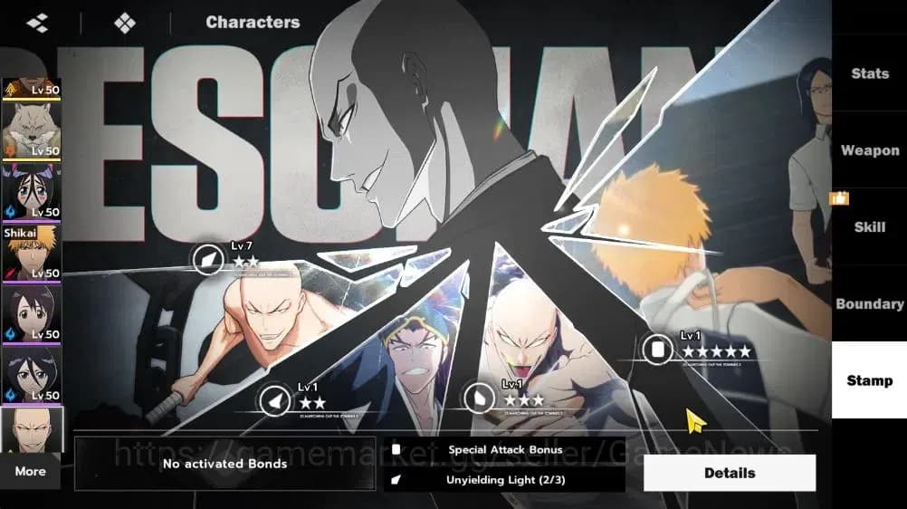 BLEACH: Soul Resonance Accounts NuverseSEA|LV 40|6 SSR [(Szayelaporro,Ikkaku)+Stam image 15