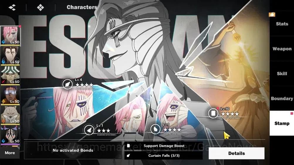 BLEACH: Soul Resonance Accounts NuverseSEA|LV 40|6 SSR [(Szayelaporro,Ikkaku)+Stam image 6