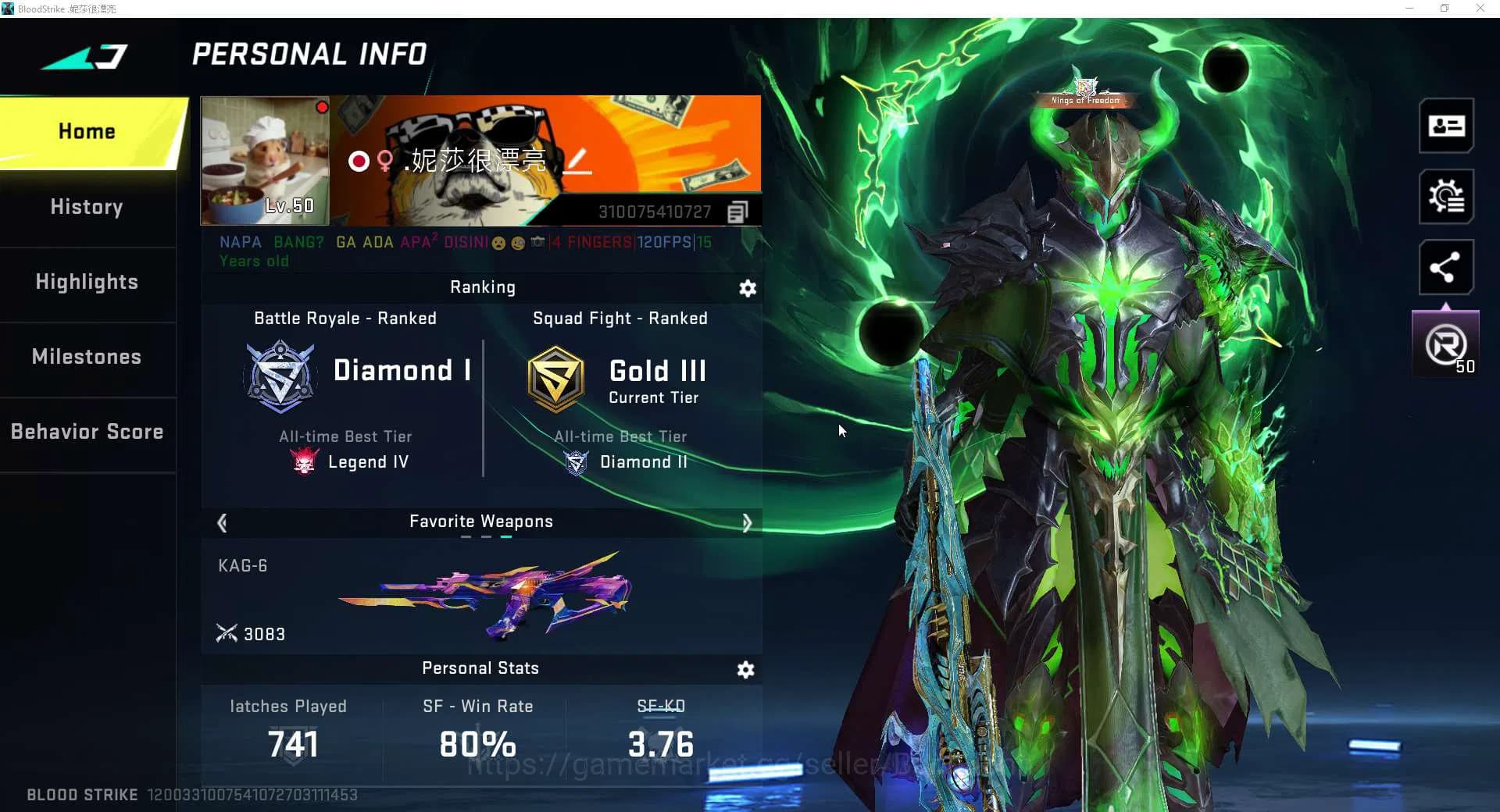 Blood Strike Accounts ASIA | Eternal Volt+Nova, Ultra Emma+Ethan,Collab image 1