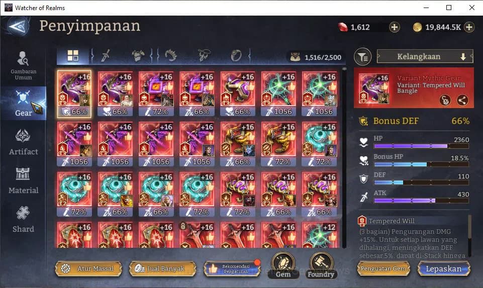 Watcher of Realms Accounts GLOBAL 50x|10,5M Power|16 Lord[IngridA5,PraetusA1, image 15