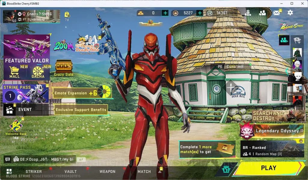 Blood Strike Accounts ASIA|ETERNAL=KATAR-JUDGMENT|COLLAB=MCX,SCAR,|LIMIT image 1