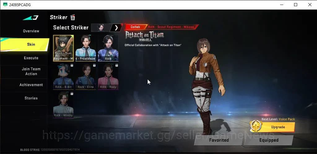 Blood Strike Accounts ASIA|MELE Dual Blades-Frozen Rebirth+Collab AOT(Mi image 3