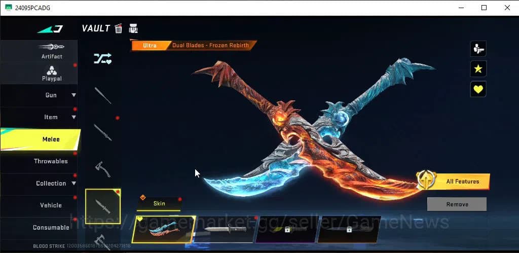 Blood Strike Accounts ASIA|MELE Dual Blades-Frozen Rebirth+Collab AOT(Mi image 4