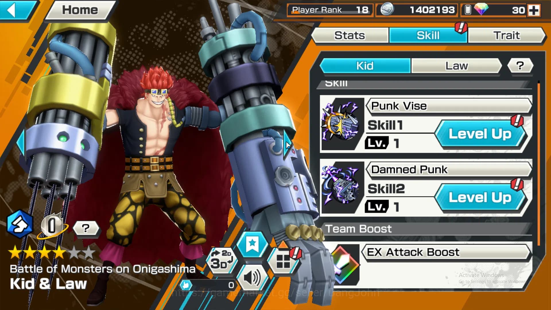 One Piece Bounty Rush Accounts GLOBAL |5 ex, kid n law onighasima, ST saturn, fou image 15