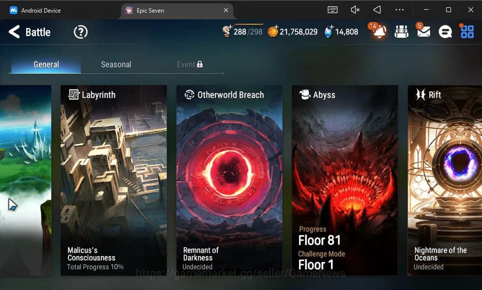 Epic Seven Accounts GLOBAL UNVERIF|9 ML(Salome,BArunka,LOT Scales,NM L image 18