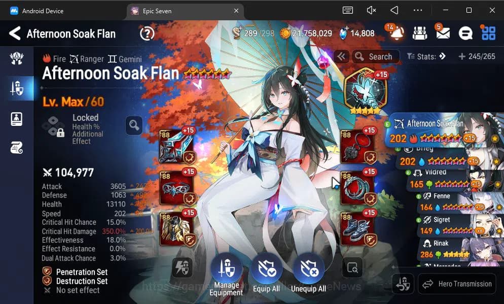 Epic Seven Accounts GLOBAL UNVERIF|9 ML(Salome,BArunka,LOT Scales,NM L image 6