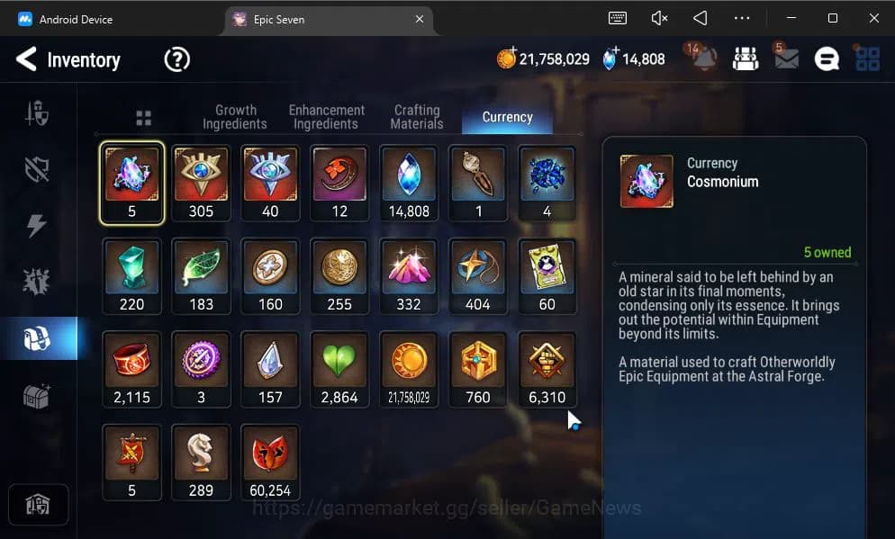 Epic Seven Accounts GLOBAL UNVERIF|9 ML(Salome,BArunka,LOT Scales,NM L image 8