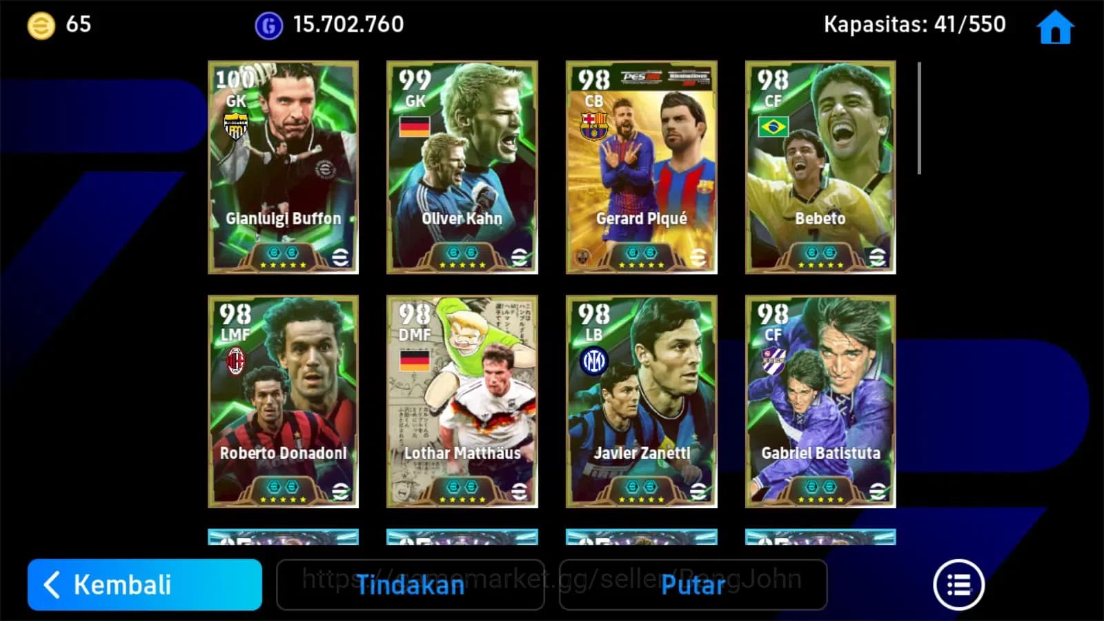 eFootball Accounts ANDROID|PW 3205|Buffon epic,pique epic,matthaus ts image 5