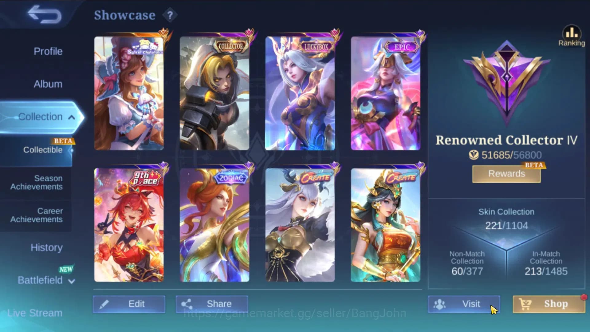Mobile Legends: Bang Bang Accounts Global|Hero 96 Skin 221|Renowned|CC Natalia|Lbox S image 15