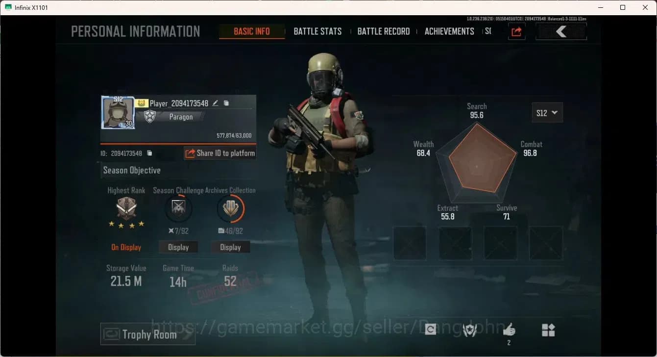Arena Breakout Accounts MOBILE Lvl30|SV 21.5M|CV 18,6M|MORE SKIN,SQUIRE VS image 1