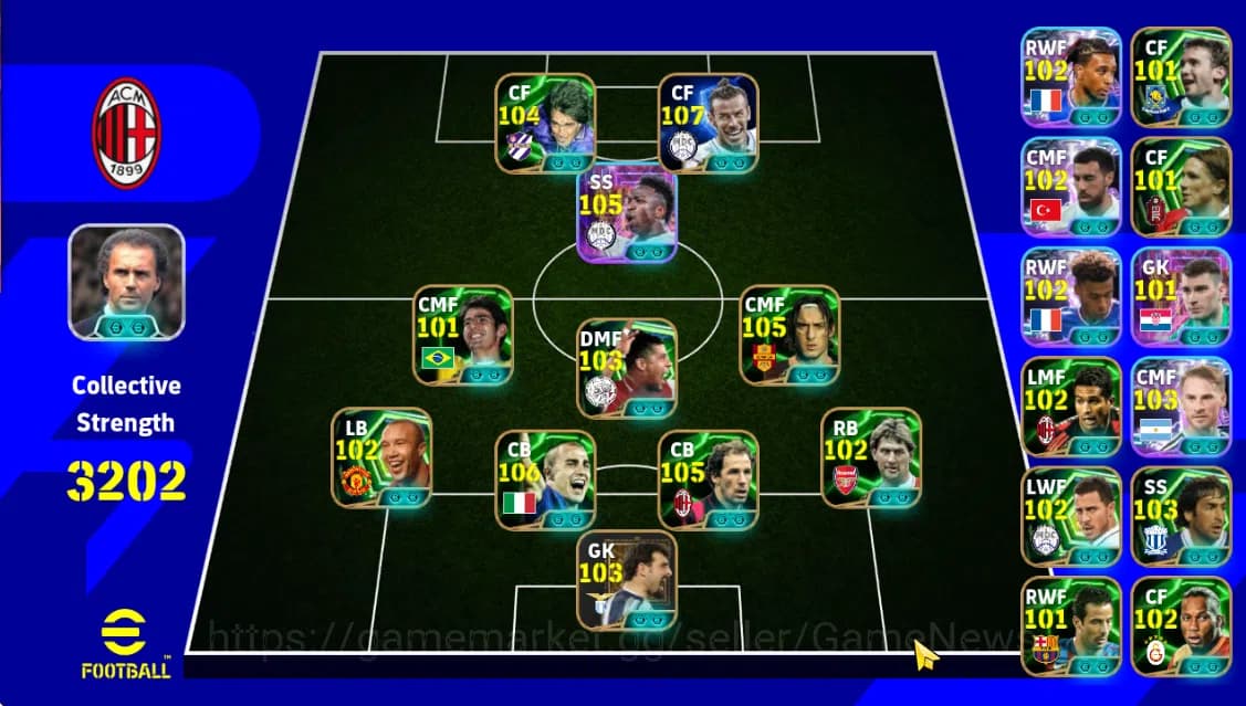 eFootball Accounts Mobile|Andriy Shevchenko(Bullet Header),Francesco image 1