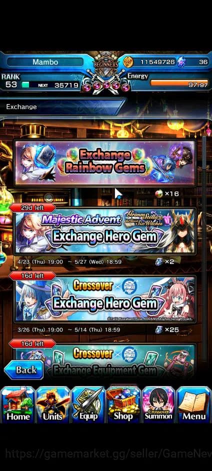 Grand Summoners Accounts Global|Rank 53|2 Ascend+1 TW| Combat Form MilimTW, image 3