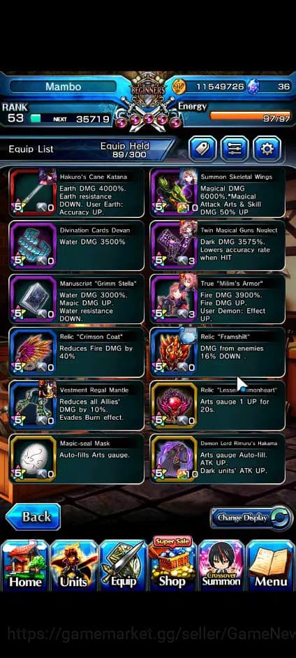 Grand Summoners Accounts Global|Rank 53|2 Ascend+1 TW| Combat Form MilimTW, image 5