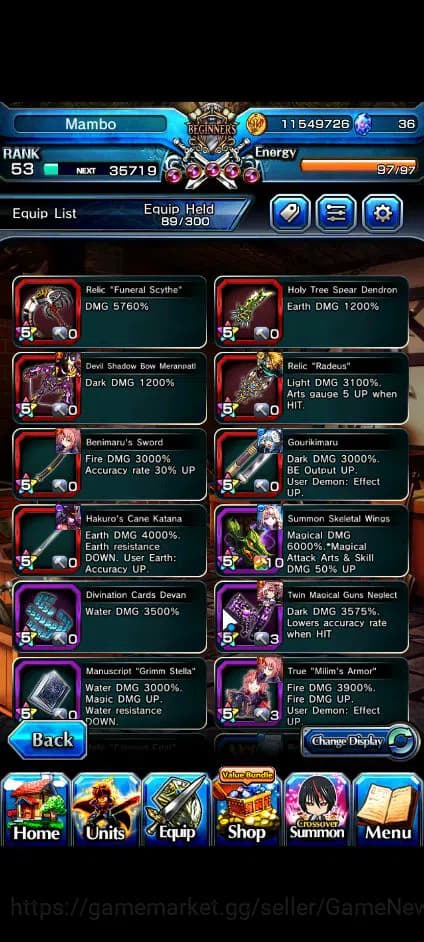 Grand Summoners Accounts Global|Rank 53|2 Ascend+1 TW| Combat Form MilimTW, image 6