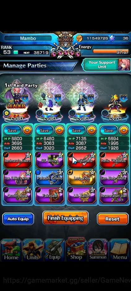 Grand Summoners Accounts Global|Rank 53|2 Ascend+1 TW| Combat Form MilimTW, image 9