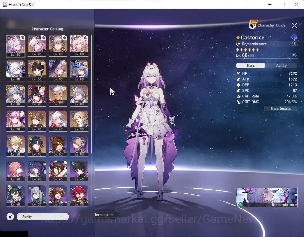 Honkai Star Rail Accounts ASIA|TL 70|10 Limited|[Castorice E1,Hyacine,Sunday image 10