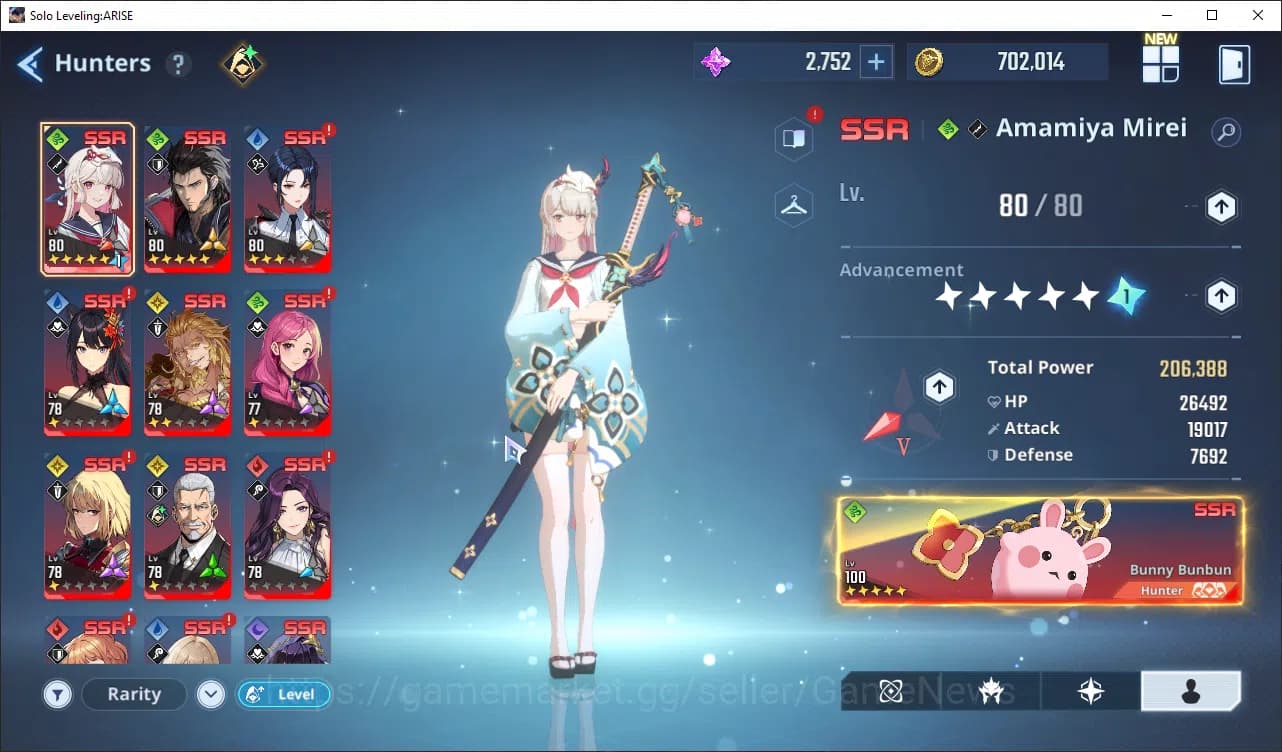 Solo Leveling: ARISE Accounts 745 Power Good Build Hunter|14 SSR|MireiA6+SignA5, image 3