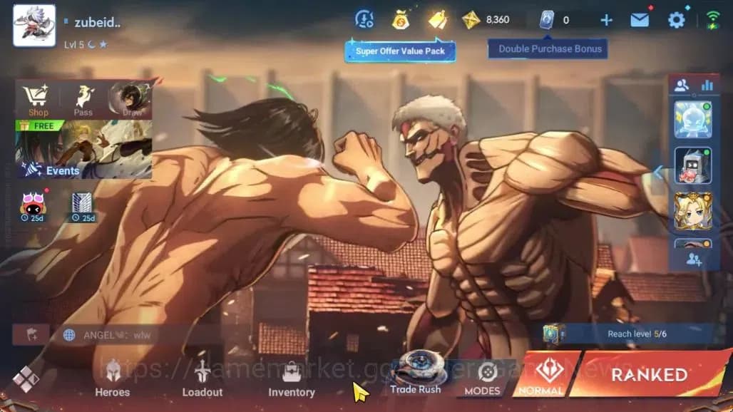 Honor of Kings Accounts Hero 18 Skin 5|Starter with Legend Skin Selection image 1