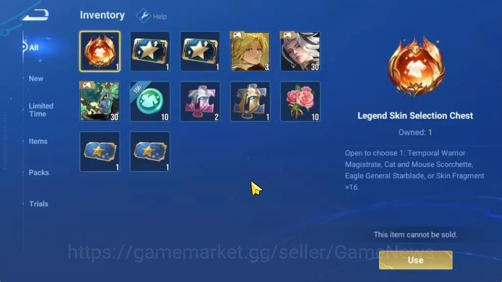 Honor of Kings Accounts Hero 18 Skin 5|Starter with Legend Skin Selection image 2