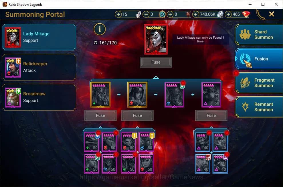 Raid: Shadow Legends Accounts Lv71 2,8M Power|39 Legend(Ninja,Xenomorph,Rathalos image 11