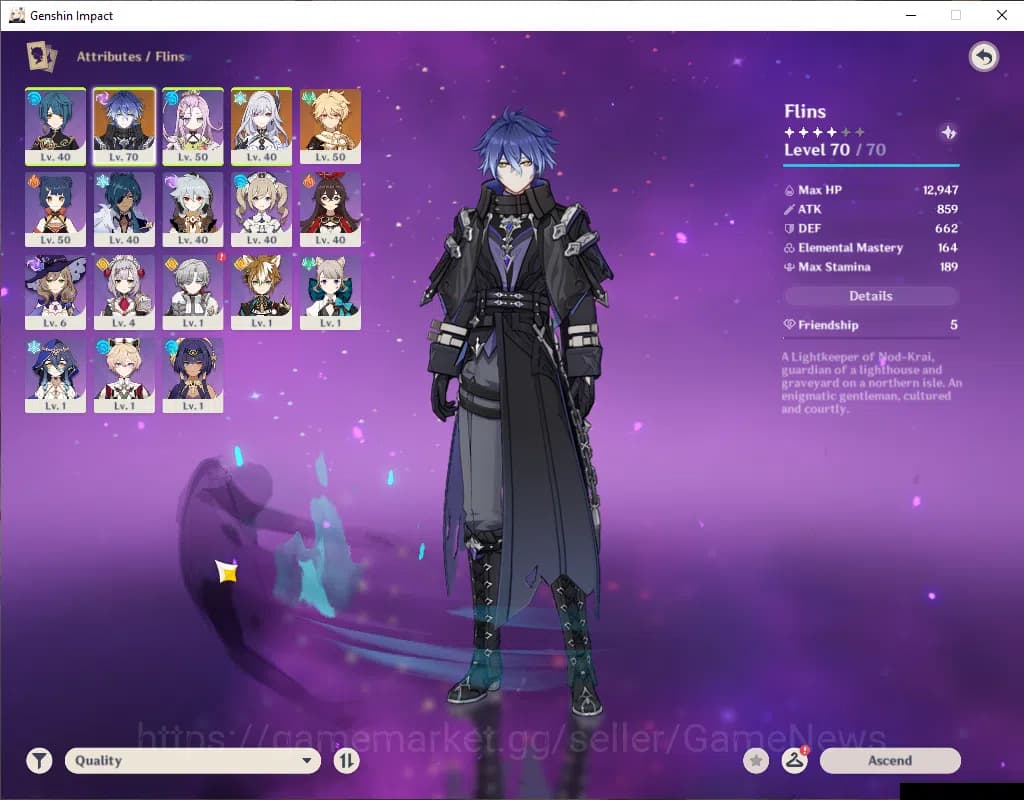 Genshin Impact Accounts ASIA|AR 39|2 Limited +15(*4Character)|Flins,Skirk| image 12