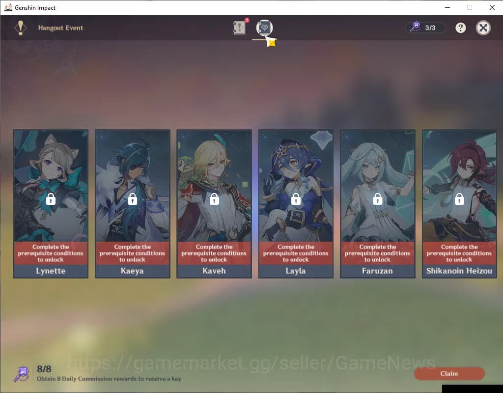 Genshin Impact Accounts ASIA|AR 39|2 Limited +15(*4Character)|Flins,Skirk| image 3
