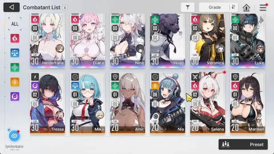Chaos Zero Nightmare Accounts GLOBAL Lv 32|6 SSR[Nine+Sign,Heidemarie,Diana,Vero image 3