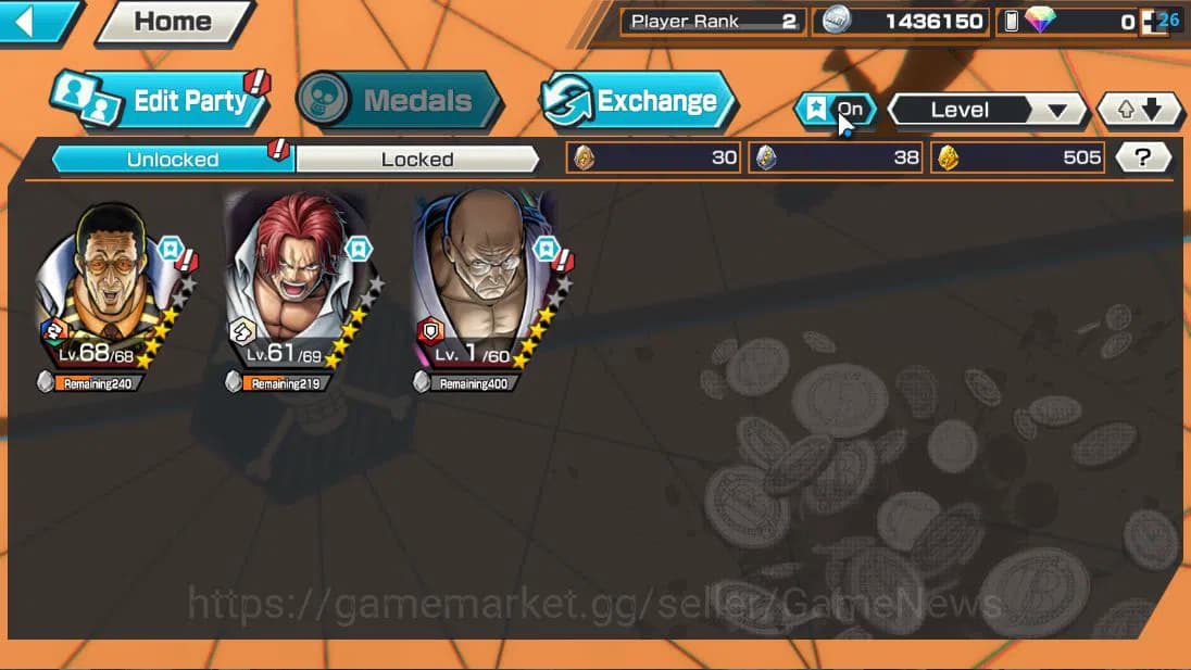 One Piece Bounty Rush Accounts Global| 3 EX| Great Pirate Gol D. Roger,Great Pira image 3