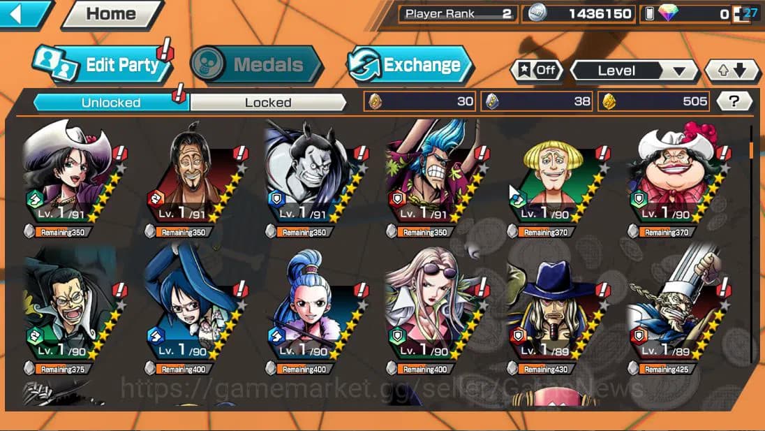 One Piece Bounty Rush Accounts Global| 3 EX| Great Pirate Gol D. Roger,Great Pira image 5