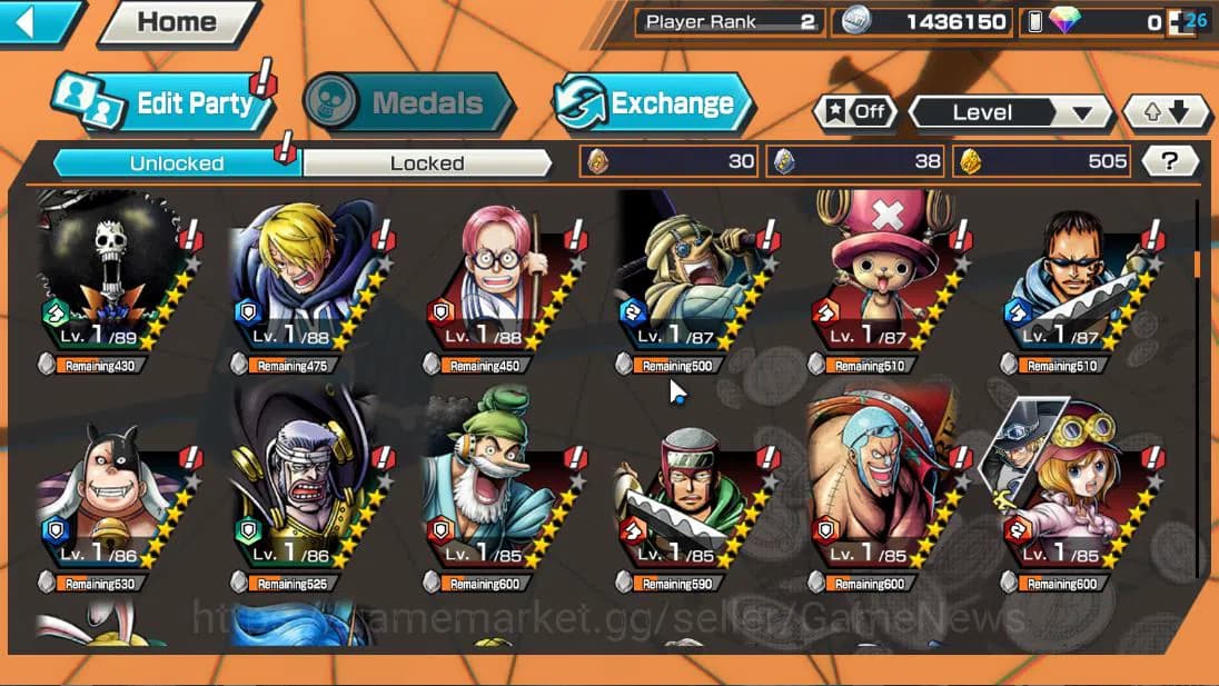 One Piece Bounty Rush Accounts Global| 3 EX| Great Pirate Gol D. Roger,Great Pira image 6