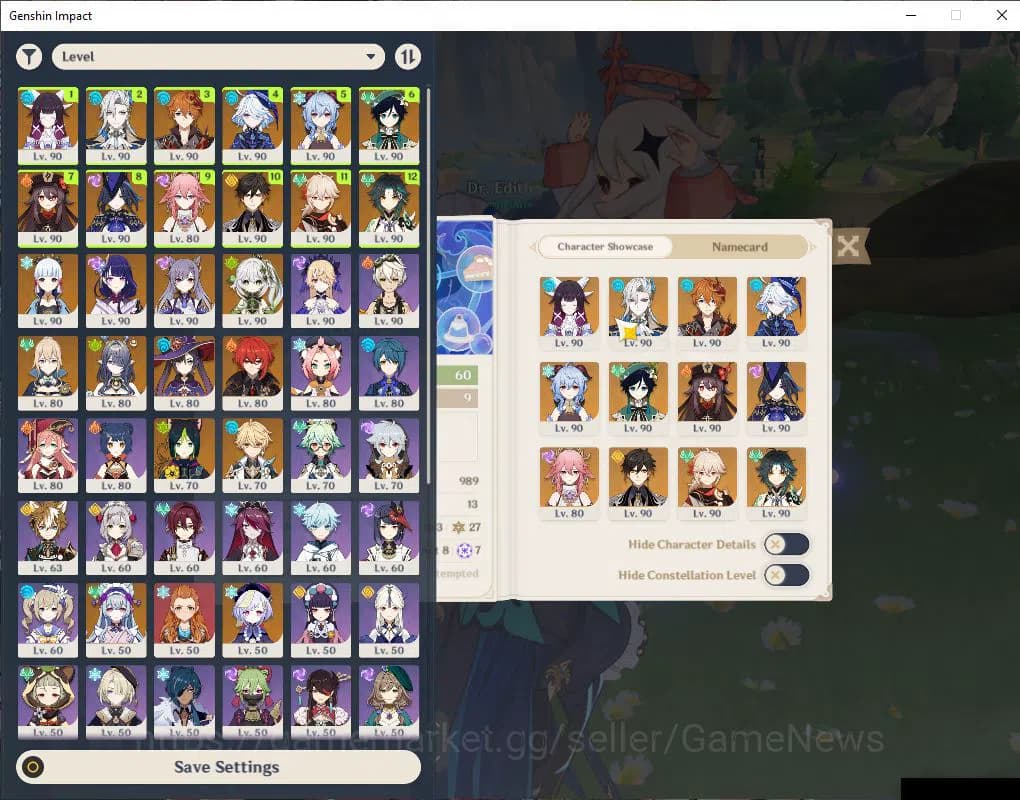 Genshin Impact Accounts ASIA|AR60|16 Limit+11(*5WeP)|(Columbina,Zhongli,Cl image 1